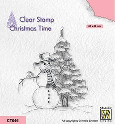 Transparent Stempel Motivstempel Clear Stamp - Nellie`s - CT046 Schneemann